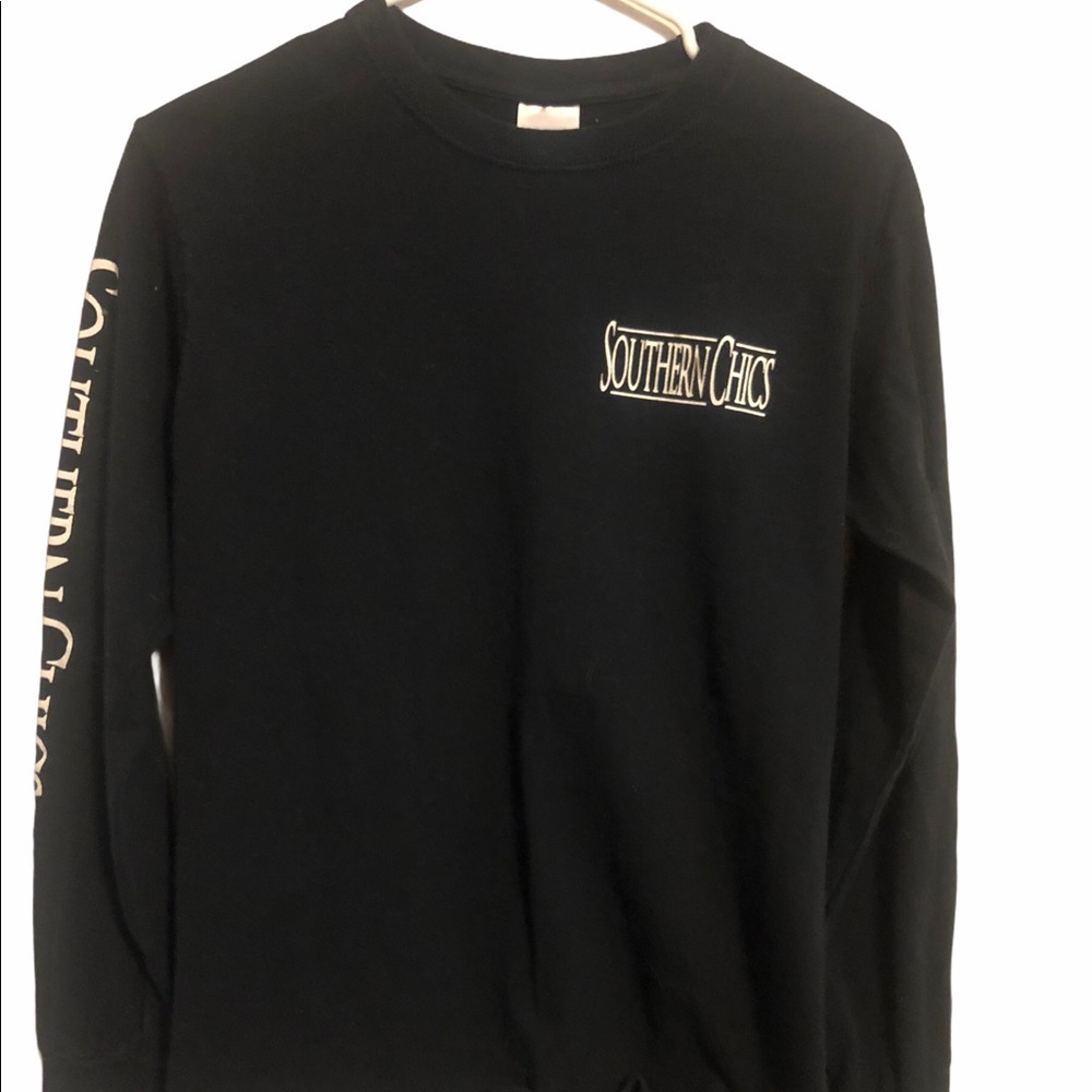 Southern Chics Black Long Sleeve Logo Tee …